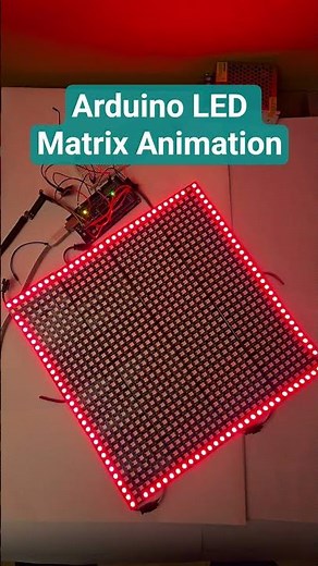 Arduino LED Matrix Animation #arduino #ledlights #computerscience #mechatronics