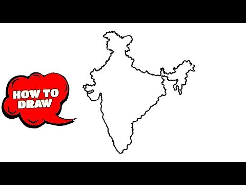 How to Draw India Map easily | Simple India Map Drawing