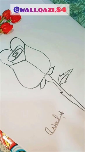 beautiful Rose drawing with pencil ✏️. #art #editshorts #drawing