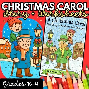 A Christmas Carol by Charles Dickens Activities | Scrooge Carol Worksheets