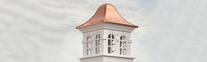 Large Prefabricated Vinyl Windowed Cupolas with Copper Tops