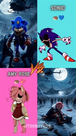 Horror of versions Sonic end Amy rose #sonic #sonicthehedgehog
