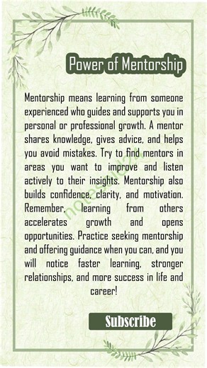 The Power of Mentorship: How the Right Mentor Can Change Your Career #easyenglisheveryday