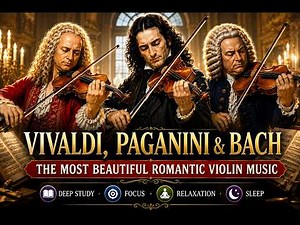 Vivaldi, Paganini & Bach Inspired 🎻 Beautiful Romantic Violin Music for Deep Study Relaxation Sleep