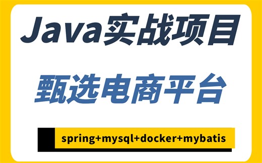 Java企业级实战项目-甄选电商平台