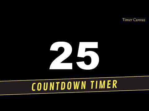 ⏳ 25-Second Silent Countdown Timer | Cuckoo Alarm & Black Screen
