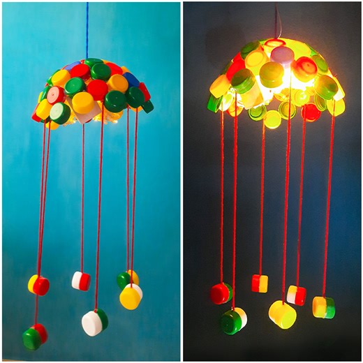 DIY night lamp with bottle cap | bottle hacks! | Rana Craft