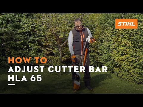 STIHL HLA 65 ꘡ How to adjust the cutter bar | Instruction