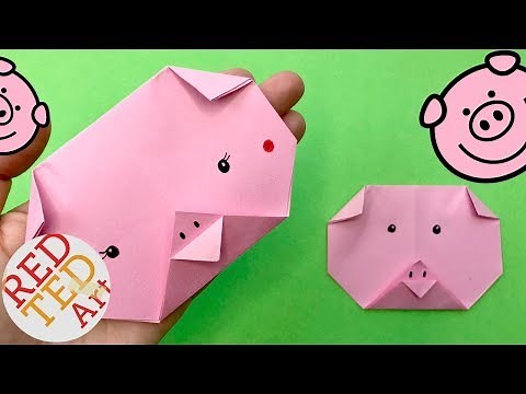 Easy Origami Pig Face