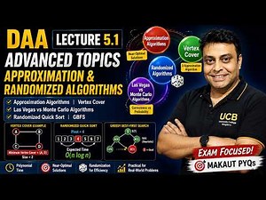 DAA Lecture 5.1: Approximation & Randomized Algorithms🔥 | Vertex Cover, Las Vegas & MC | Code2Win