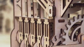 Looping Video of Wooden Mechanical Gears and Cogs Turning Stock Video - Video of motion, gearwheel: 228005963