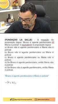 Raciocínio Lógico - Negação #enem #education #math #maths #mathematics #matematika #rlm