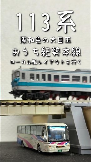 【Nゲージ】113系 阪和色 大目玉 おうち紀勢本線 ローカル線レイアウトを行く