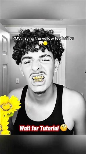 Tutorial Yellow Teeth Filter 🦷 {Youtube} #teeth #filter #youtube #shorts