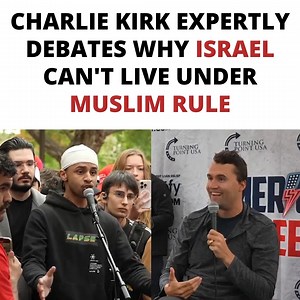 Charlie Kirk Expertly Debates Why Israel Can't Live Under Muslim Rule Subscribe to The Charlie Kirk Show: http://apple.co/2VCxGsh Join Charlie Kirk Exclusive today: https://members.charliekirk.com | Charlie Kirk