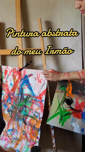 Hoje a pintura vai ser feita pelo meu irmão Mateus Júlio, e esse vídeo é a prova perfeita do poder da arte abstrata. #arte #arteabstracto #abstractart #julioarte #garotoartista #arteabstrata #pcd