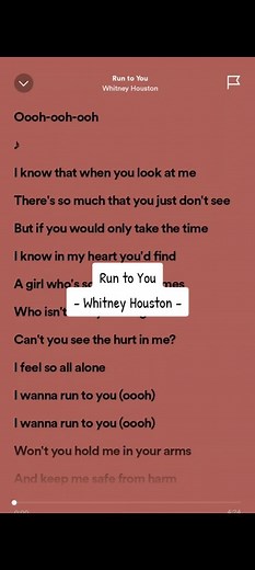 Run to You Lyrics by Whitney Houston