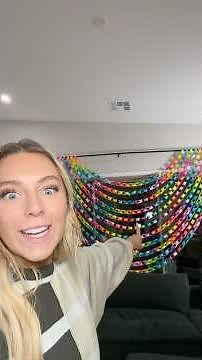 What do you think about this way !!?? 🍀🌈🍀 #craft #diy rainbow and clover paper chain curtains