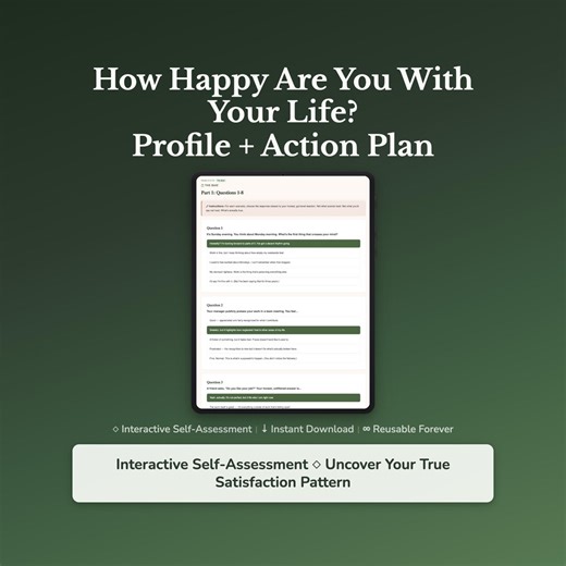 Life Satisfaction Profile – Wheel of Life Quiz – Self-scoring Assessment Tool - Etsy