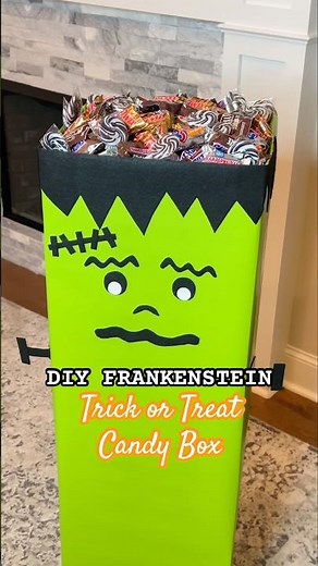 🖤💚 DIY Frankenstein Trick or Treat/School/Office Candy Box #trickortreat #halloween #kids #diy