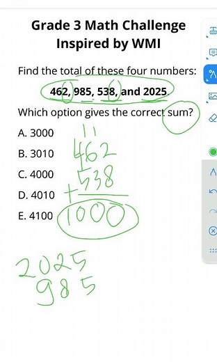 GRADE 3 MATH CHALLENGE INSPIRED BY WORLD MATHEMATICS INVITATIONAL (PART 1).