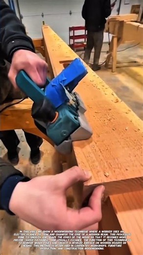Wood Edge Chamfer Technique Using Electric Planer | Smart Woodworking Method.