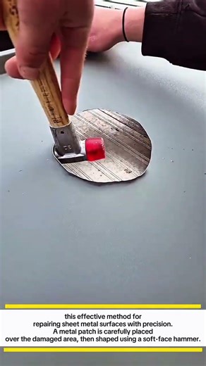 Perfect Sheet Metal Patch Repair with Soft Hammer Technique!