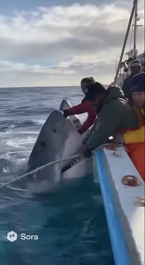 🦈 EPIC Great White Shark Encounter: Marine Biology in Action! 🌊