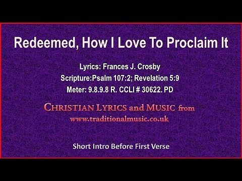 Redeemed How I Love To Proclaim It(violin) - Hymn Lyrics & Music