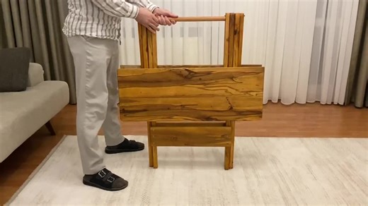 Handcrafted Foldable Dining Table, Rustic Wooden Table, Collapsible Table, Drop Leaf Extendable Table, Multifunctional Table - Etsy