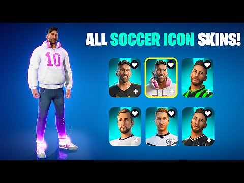 All Fortnite Soccer/Football Icon Skins (Messi, Neymar and more)