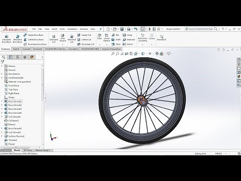 how to design a bicycle wheel in solidworks?