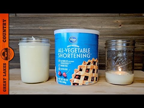 Making Emergency 24-Hour Candle from Old Crisco | DIY Vegetable Shortening Lamp