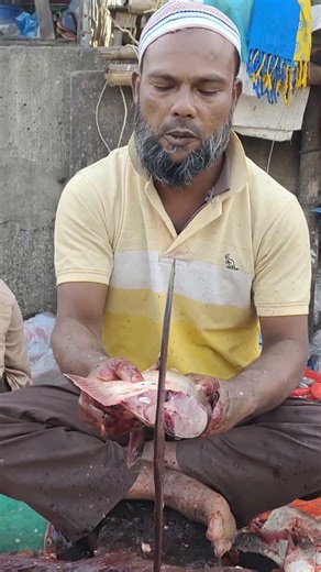 Pangas Fish Cutting Skills Live In Fish Market#shortvideo