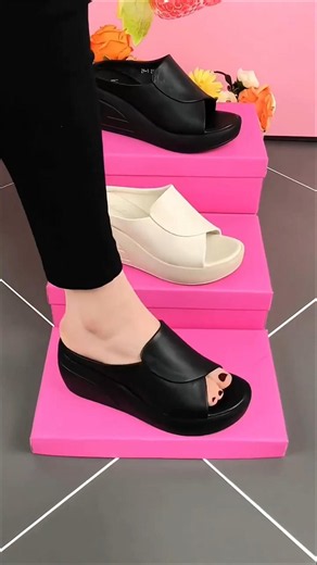 Open Toe Platform Flip-Flops Flats Mules #mules #platform #shortsfeed