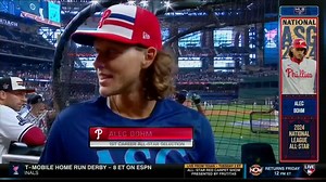 "Just try to hit them all over the fence." Alec Bohm gives us exclusive insight into his strategy for tonight's #HRDerby 😂 | MLB Network