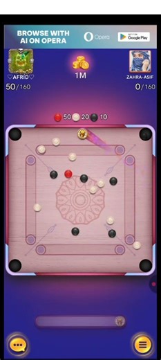 1Million gameplay finishing with first strike #carrompool #carrom