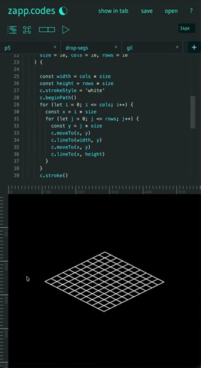 iso grid #javascript #code #programming #creativecoding #js #webdevelopment #developer #software