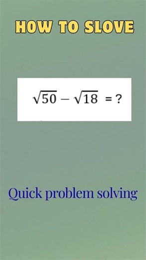 Subtraction of square root numbers #maths