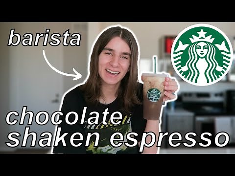How To Make A Starbucks Iced Chocolate Almondmilk Shaken Espresso At Home // by a barista