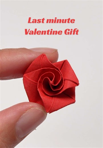 Quick Origami Rose for Last Minute Valentine's Day Gift