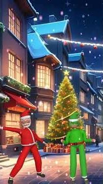 Santa and the Elf’s Joyful Christmas Dance