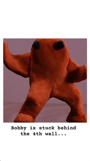 Stuck Behind the 4th wall Claymation 🫠 #stopmotion #claymation #animation