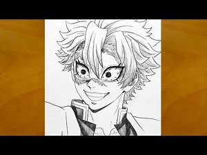 How to Draw Sanemi Shinazugawa from Demon Slayer || Step-by-Step Anime Sketch || Easy Pencil Art