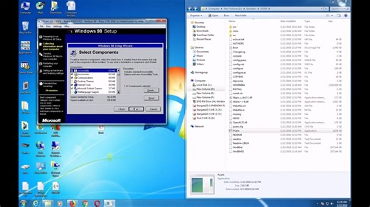 如何使用 CD 在 PCEM V11 仿真器上安装 Windows 98 方法 1