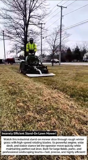 Insanely Efficient Stand-On Lawn Mower! Grass Cutting Made Ultra Fast 🚀🌱