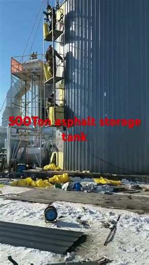 500 ton asphalt storage tank completed