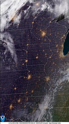 North Mississippi Valley Nov 14 2025 Weather Timelapse #weathertoday