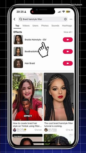 Create braid hairstyle effect using this trending filter