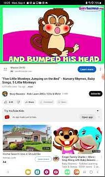 five little monkeys jumping on the bed song reversed
